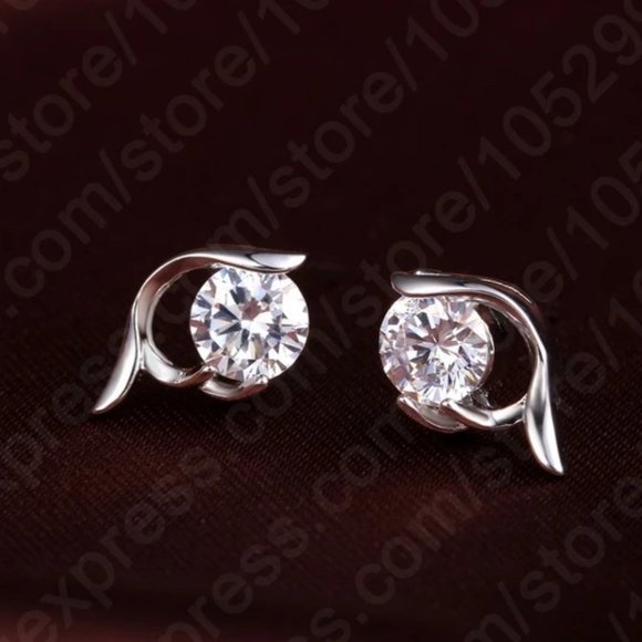 Cute Drop Elegant 925 Sterling Silver Bundle Necklace Earrings - Picture 6 of 9